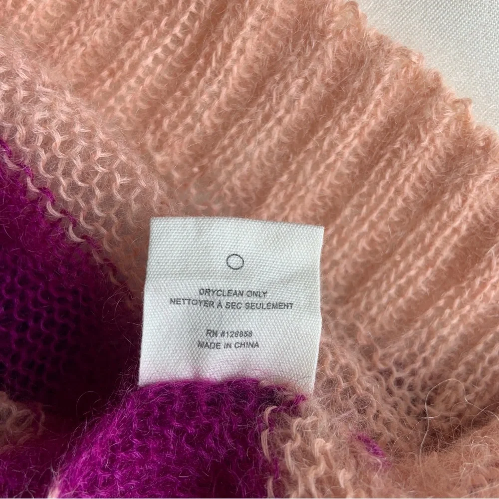 HANSEL FROM BASEL Anthropology Kid Mohair Wool Blend Sweater Striped